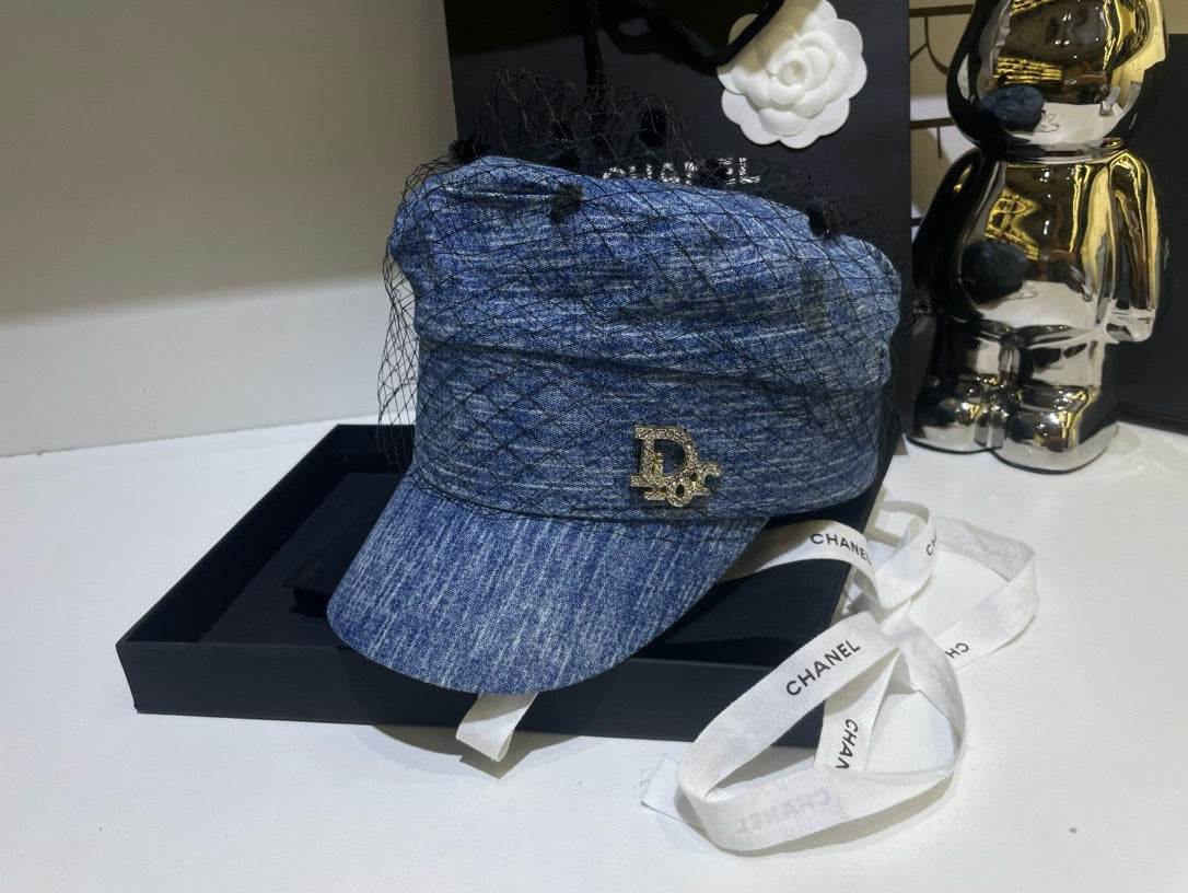 Fashion D Family Mesh Denim Army Hat