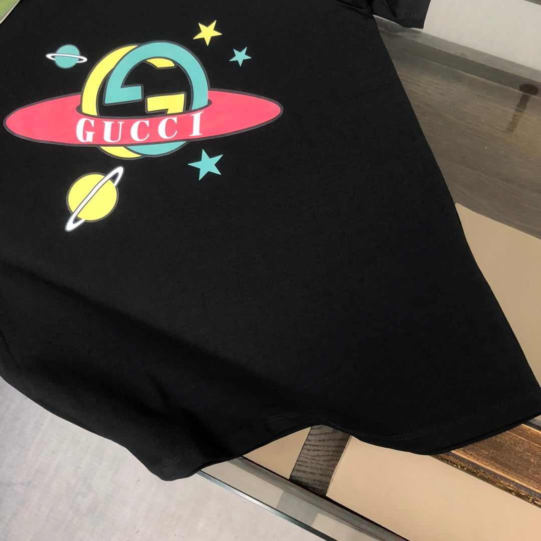 Cartoon Saturn Print T Shirt