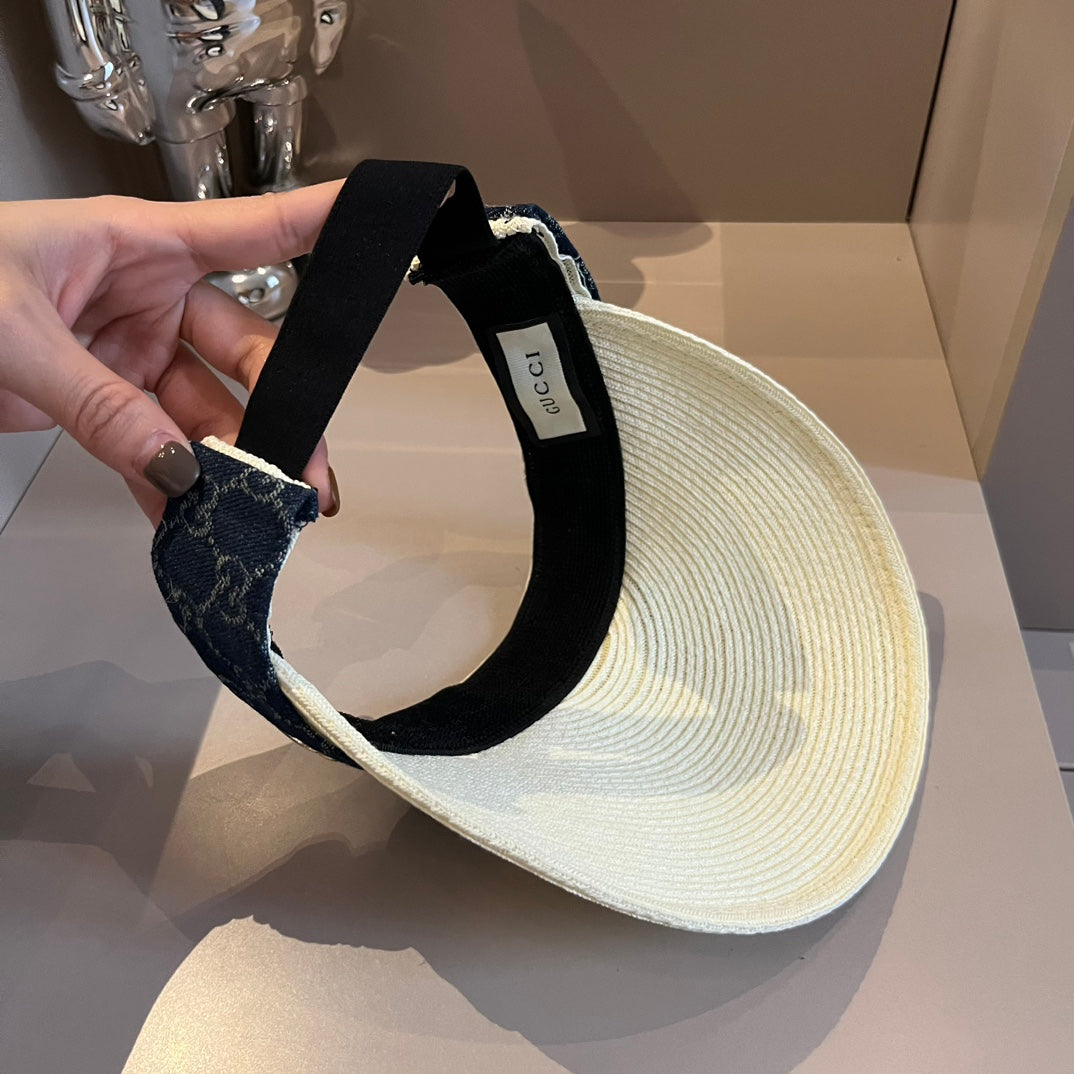 Fashion GG Hollow Top Straw Hat