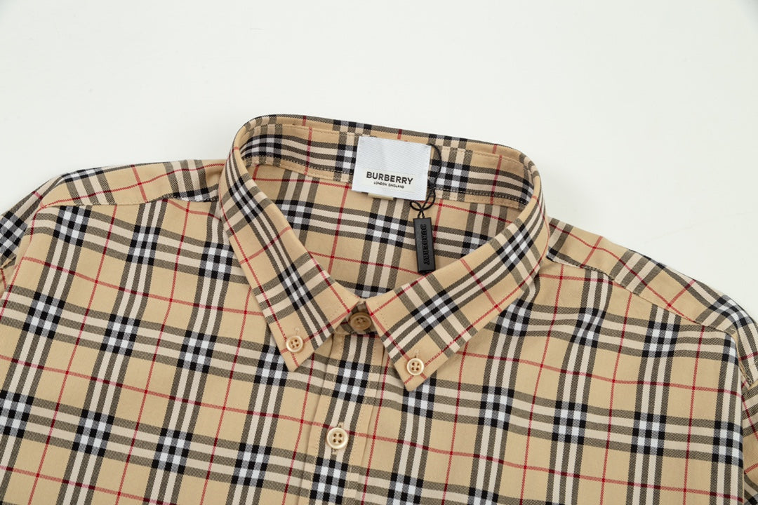 0808 New classic plaid long-sleeved shirt