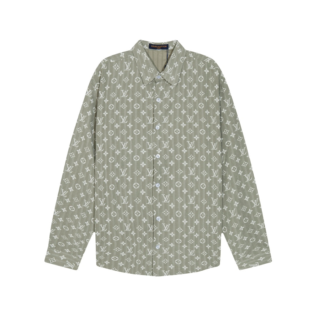 0818 New autumn and winter feature print loose version long-sleeved shirt