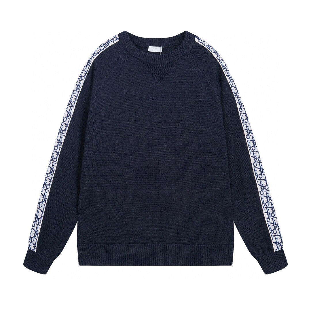 0906 Classic side letter sweater