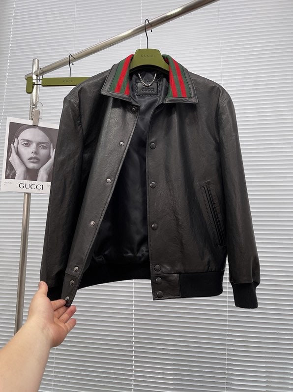 1102 New leather base classic jacket