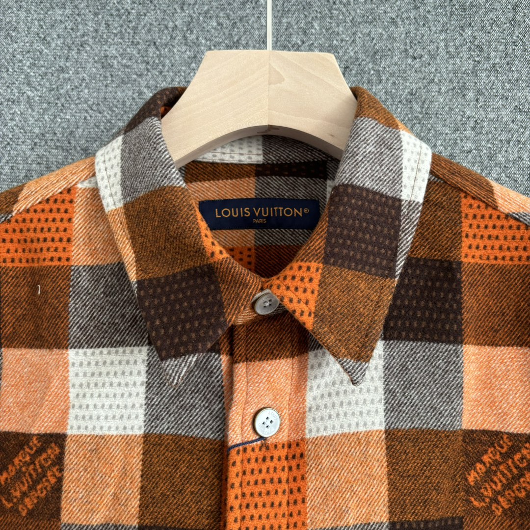 1102 New checkerboard element plaid long-sleeved shirt